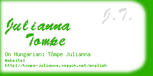 julianna tompe business card